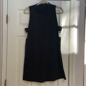 Little black dress with side cutouts